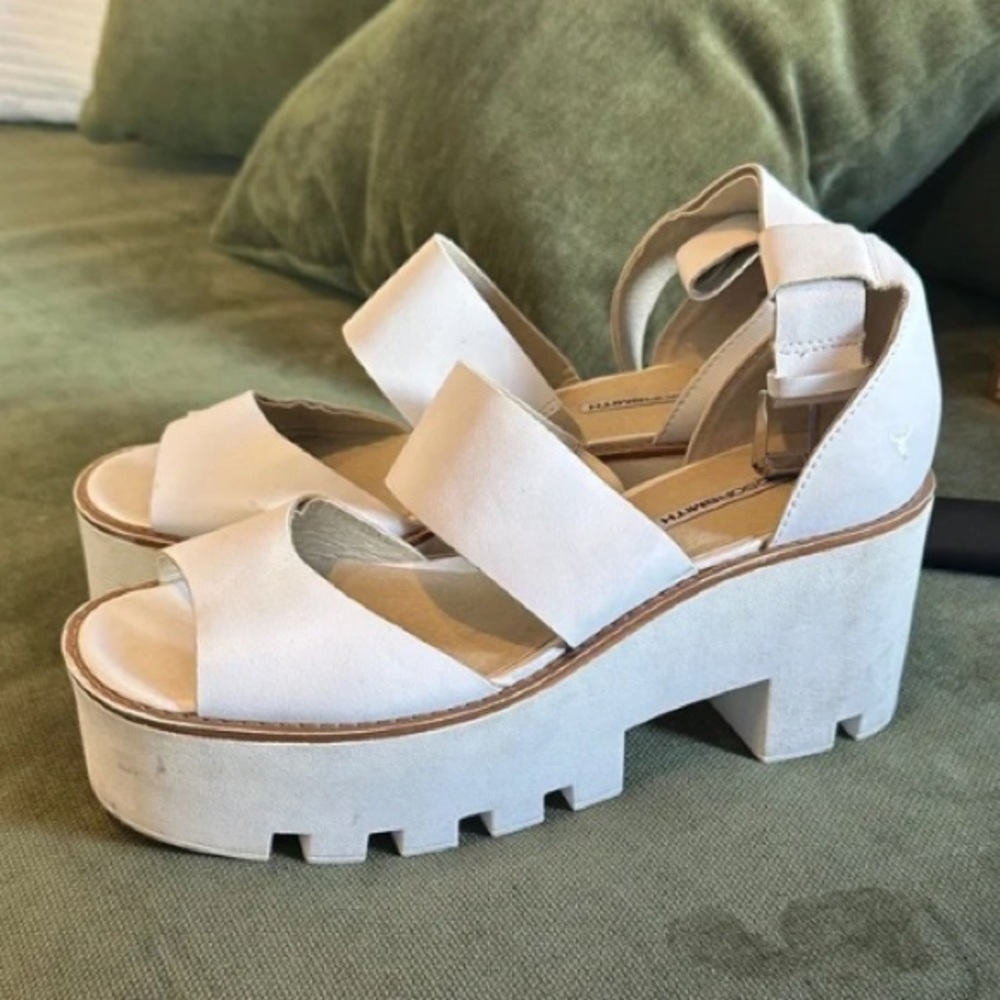 Windsor Smith Cream Platform Sandals